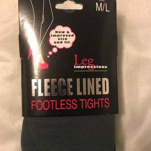 New Warm Fleece Grey M/L Leggings Leg Impressions